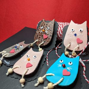Brosa din piele – Pisici
