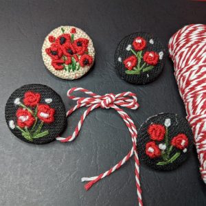 Martisor tip brosa cusut